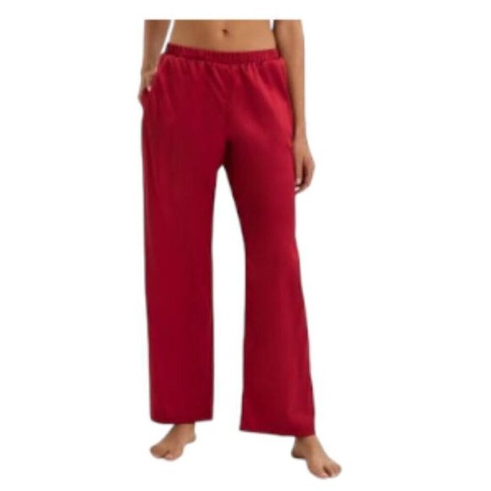 Hanro Grand Central Silk Pants 77413 Blood Orange Medium NWT